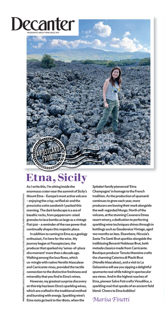 Marisa Finetti writes about wines of Etna, Sicily